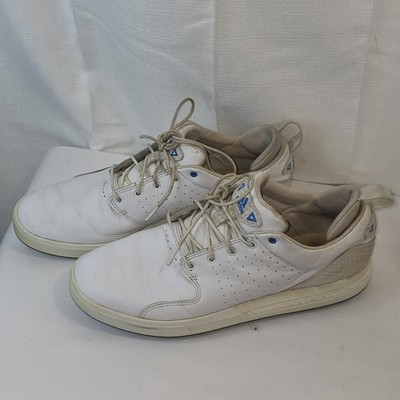 Adidas Flopshot Golf Shoes Mens 10 White Leather Spikeless Adipure