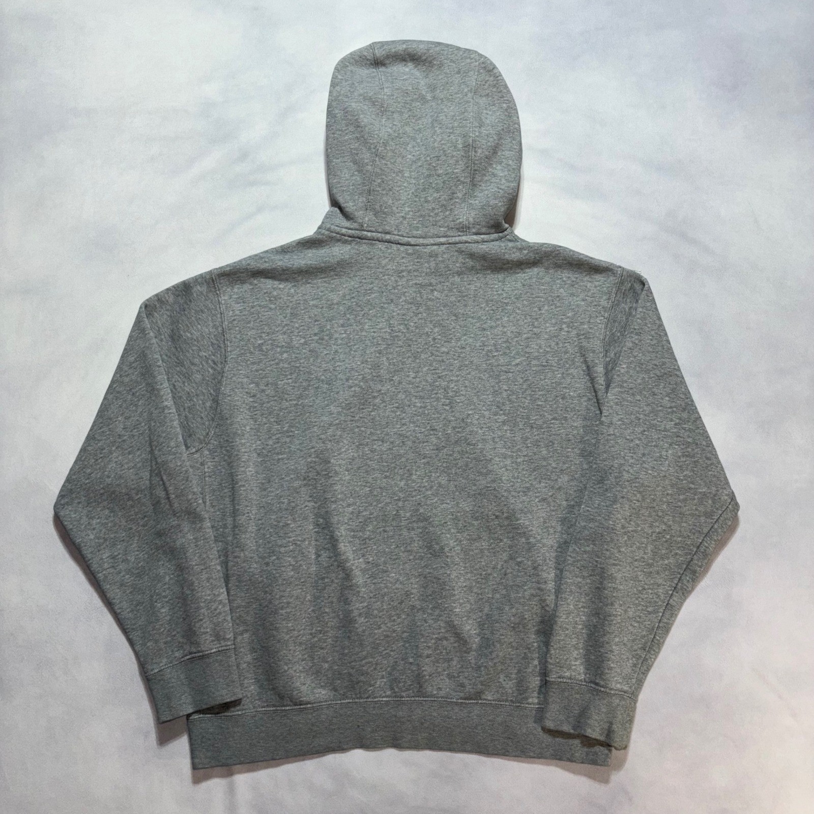 Nike Club Fleece Hoodie Sweatshirt Medium Gray Embroidered Logo Pullover Y2K thumbnail 5