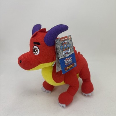 Paw Patrol Rescue Knights Red Sparks The Dragon 8  Plush Stuffed Spin Master