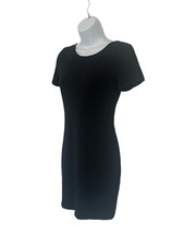 FashionNova Women's Classic Black Scoop Back Bodycon Mini Dress Size Large.