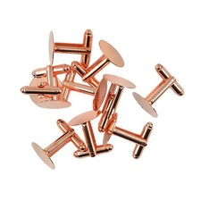 10 Pieces Cufflink Findings Cuff Link Blank Backs Plate Pad Base