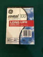 GE Reveal - 100 Watt Light Bulbs - A19 4-Pack New NOS
