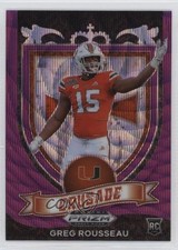 2021 Panini Prizm Draft Picks Crusade Purple Wave Prizm Greg Rousseau #179 fm0