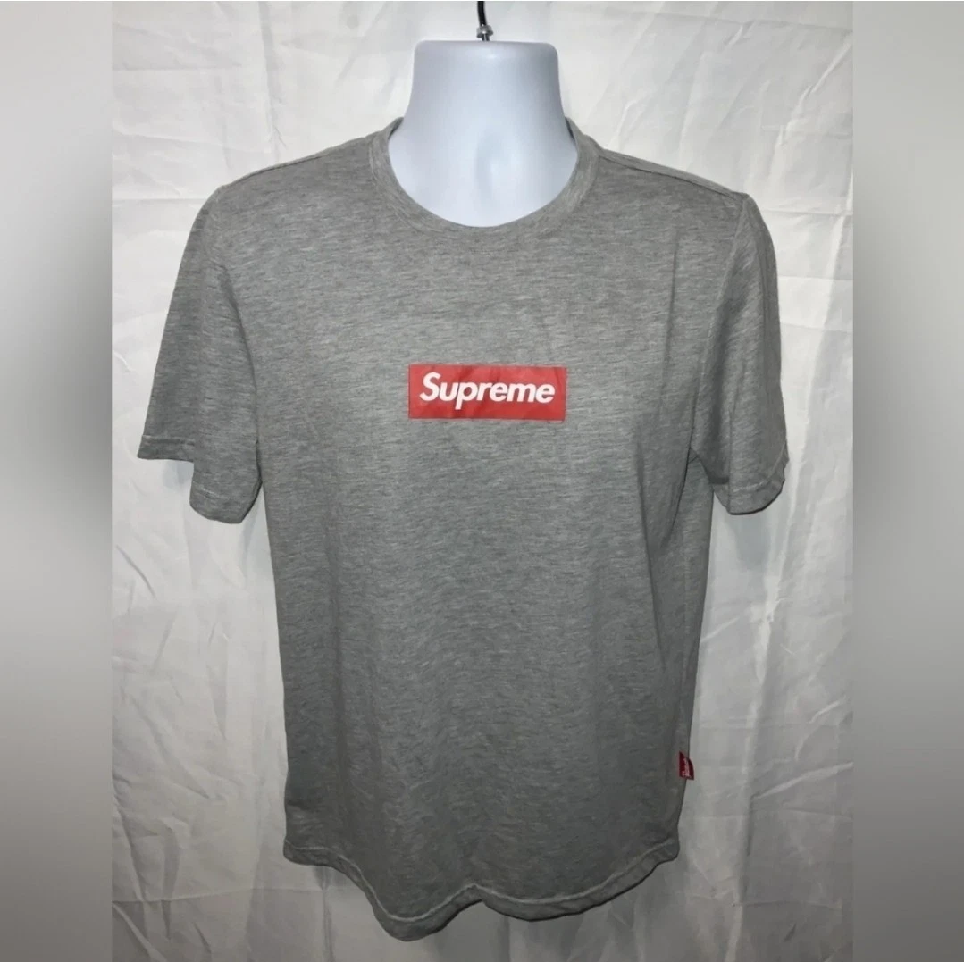 Supreme Box Logo Tee S/S T Shirt   Neuf Couleur Gris, Scellé En Plastique Med
