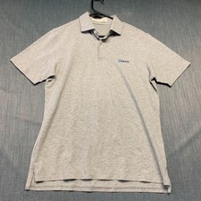 Holderness Bourne Men's Polo Shirt Size M Gray Conceal Logo Tailored Fit