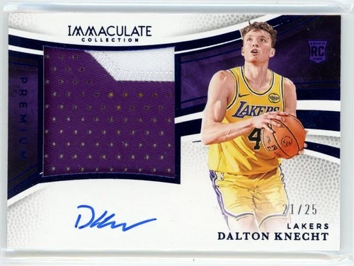 2024-25 Panini Immaculate Dalton Knecht /25 Lakers Rookie Patch Auto PPA-DKE SP