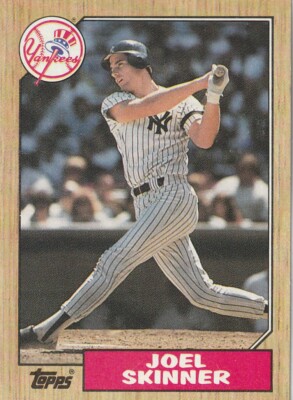 FREE SHIPPING-MINT-1987 Topps Joel Skinner #626 PLUS YANKEES BONUS CARDS