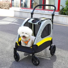 BingoPaw Medium Dog Stroller Buggy Foldable Pet Jogger Wagon Doggy Pushchair