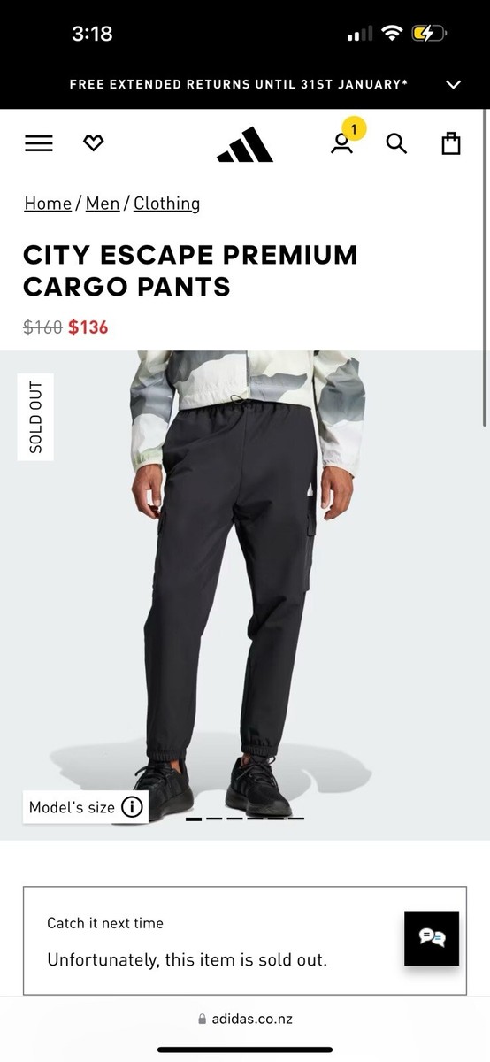 Adidas City Escape Premium ZIP-OFF Cargo Pants Men's Size