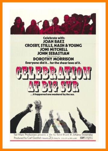 Celebration At Big Sur Movie Poster A1 A2 A3 - Afbeelding 1 van 1