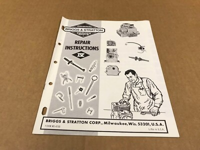#ad #ad Vintage Briggs amp; Stratton Service Parts Repair Instructions IV $8.46