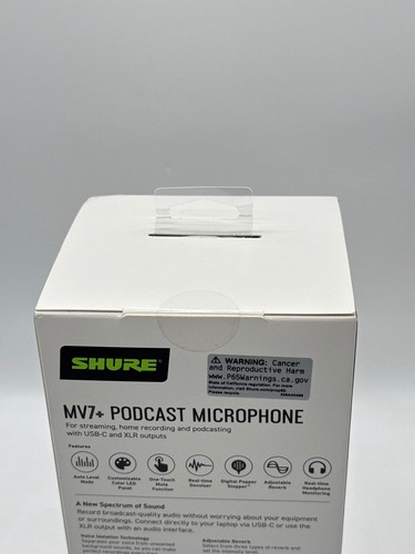 Shure MV7+ Hybrid USB/XLR Dynamic Podcast Microphone - Black - Picture 5 of 7