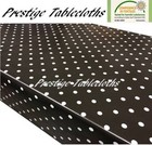 Black Polka Dot Spots PVC Vinyl Wipe Clean Tablecloth Oilcloth ALL SIZES