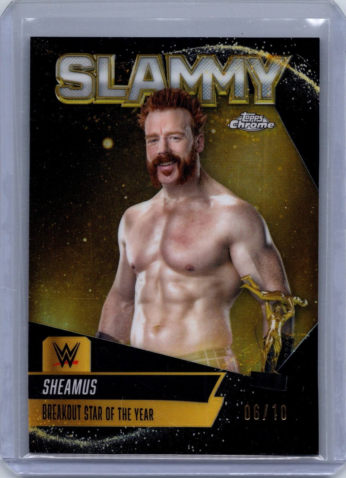 SHEAMUS 2025 Topps Chrome WWE Slammy #SMY-SMS Black Refractor /10