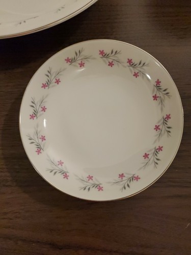 Fine China by M Jackson Minuet Floral Design Plate Teacup Saucer Bowl - Picture 8 of 10