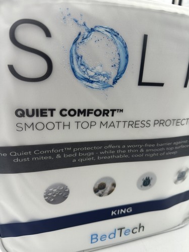 King Size Solis Quiet comfort Smooth Top Mattress Protector New! Ships Free - Picture 2 of 4