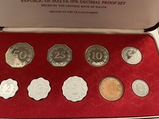 KMS, Malta, 1976, Proof Set, original, im Etui