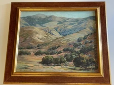 Antique American Impressionism Painting Listed  Landscape Early California Piper