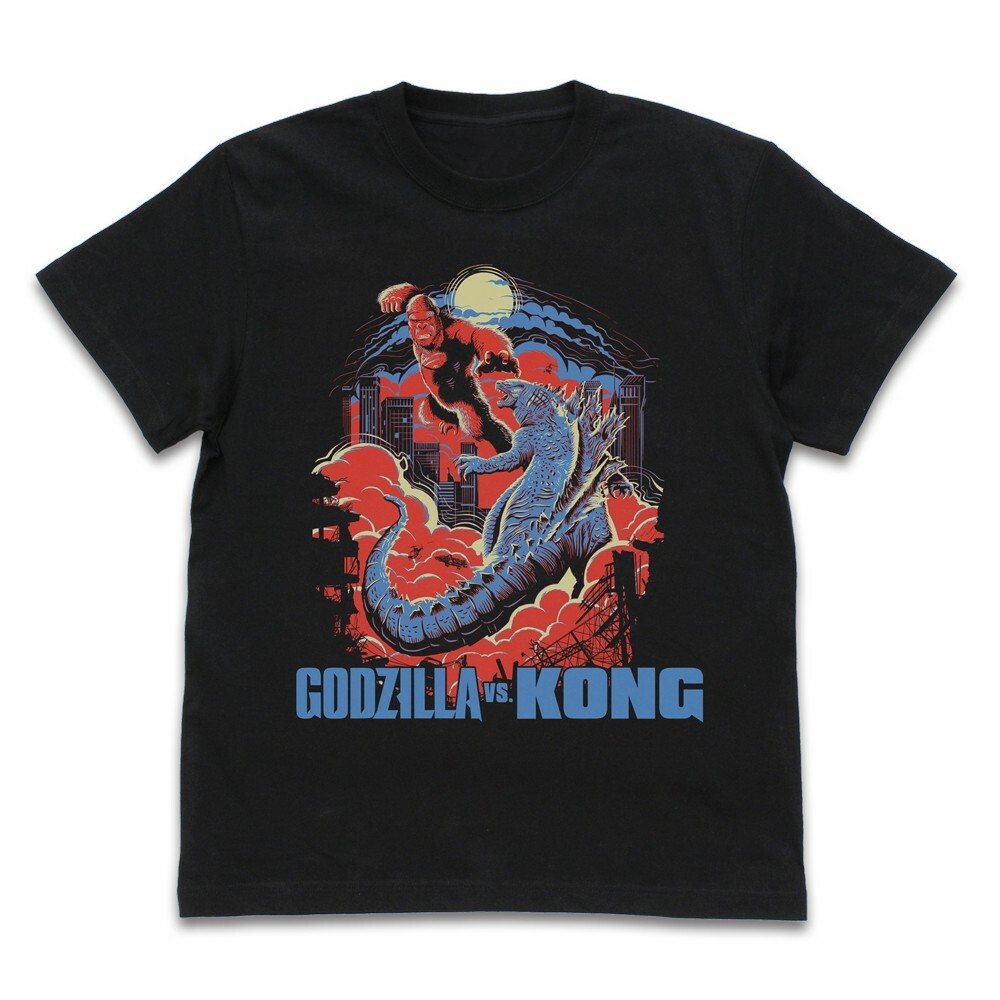 GODZILLA　XLサイズ　コットンTシャツ　タイダイ柄 Godzilla vs Kong T-shirt / BLACK Size S-XL Toho Japan