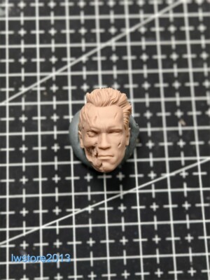 1:4 Commando Arnold Wounded Head Sculpt Carved For 18'' Male Action Figure Body