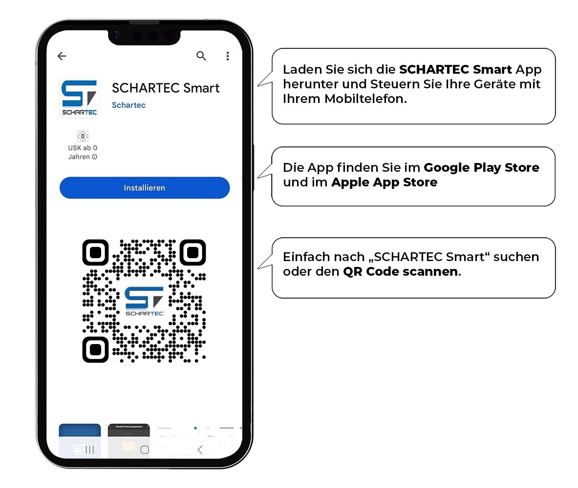 Schartec Prime 600 WiFi garagedeuraandrijving met wifi, incl. rail