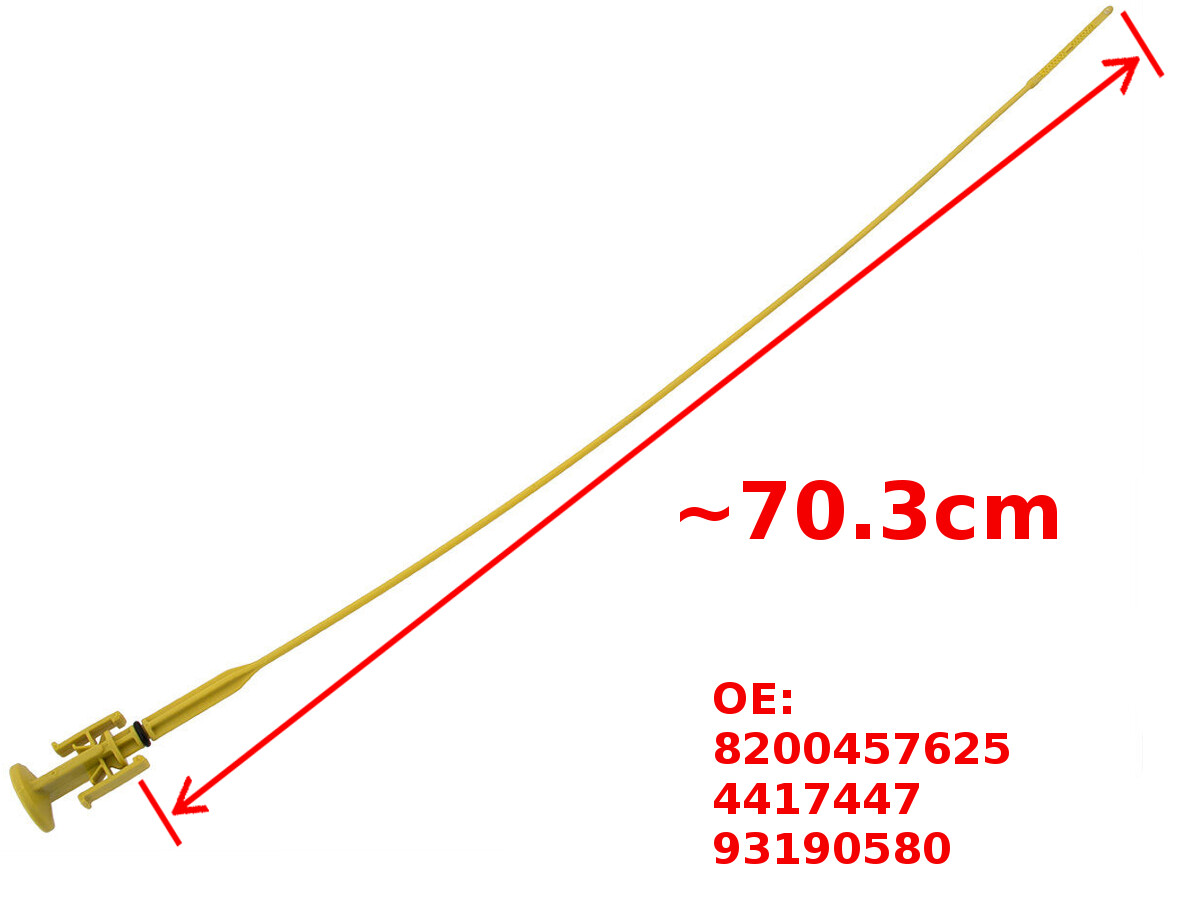 Jauge De Niveau D'huile, Flexible Résistant à L'abrasion Jaune 8200457625 Mesureur De Jauge De Moteur Pour Remplacement De Voiture Pour Movano Vivaro