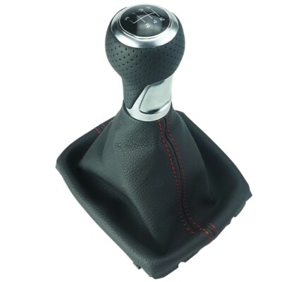 SCHALTKNAUF SCHALTSACK RAHMEN Leder p.f. AUDI A4 S4 B8 A5 Q5 8R Naht Rot SR 6G