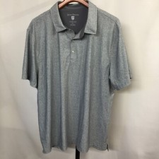 Hickey Freeman Golf polo shirt active Men's 2XL Gray Abstract Stretch polyester
