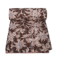 Image of Indian Cotton Floral Printed Kantha Quilt Gudari Twin Bedspread Throw Decor