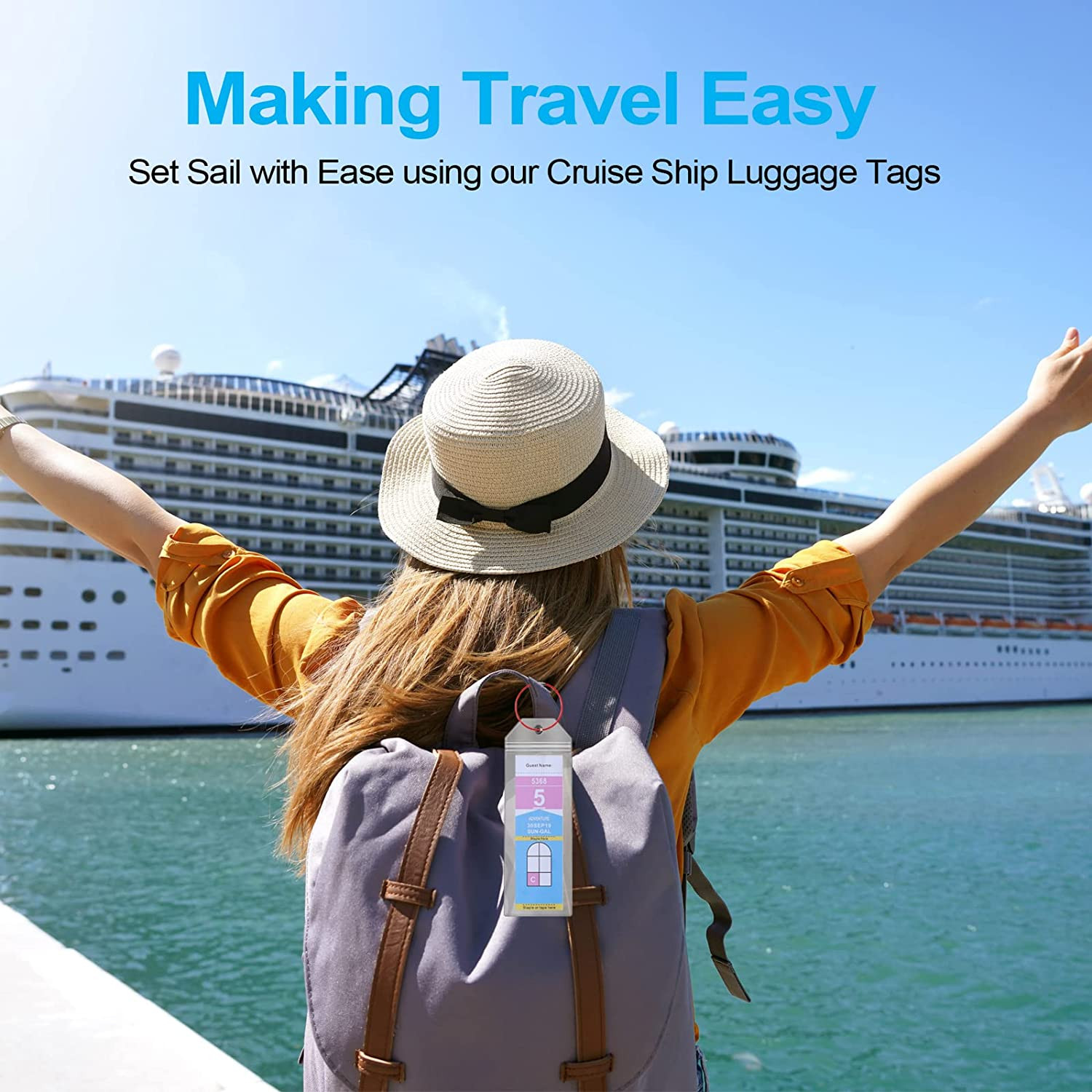 Ultimate Cruise Luggage Tags Bundle - Perfect for Royal Caribbean Ships and Cele