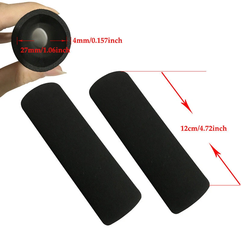 Motorcycle Foam Anti Vibration Comfort Handlebar Grip Covers Protector Black 2Pc - Image 2 of 4