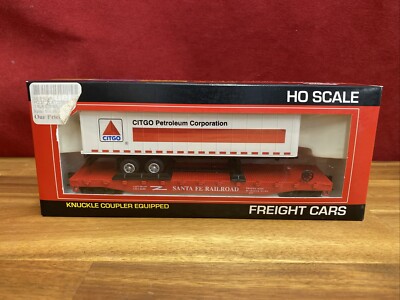 Model Power Citgo 50' Flat w/40' Trailer w/ Knuckle Couplers  #98360 Freight Car