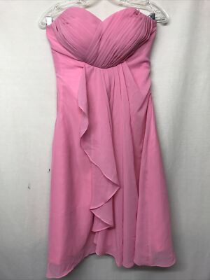 Jaeden Bridal Short Strapless Bridesmaids Prom Wedding Pink Dress Size |  eBay