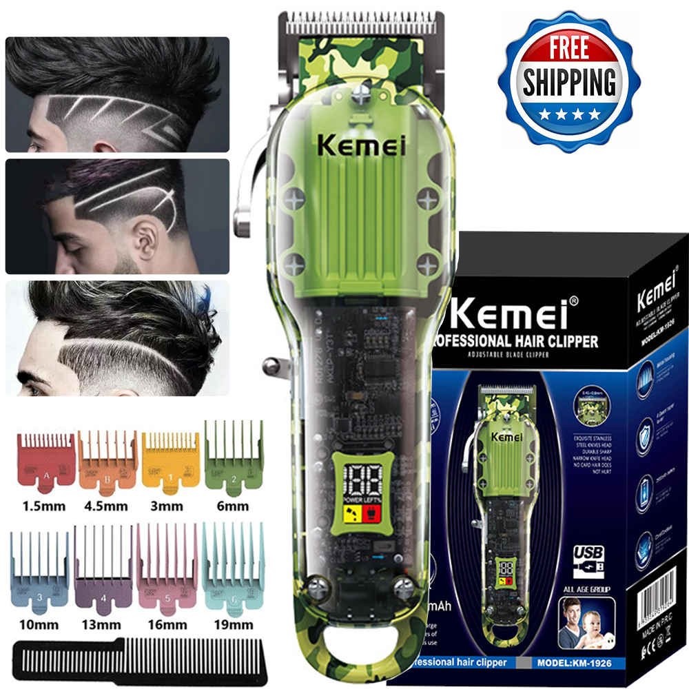 New KM-1926 Wireless USB T-Blade Hair Clipper Kit for Men