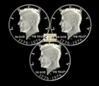 3-1976-S 50C Silver Proof Kennedy Half Dollars And Silver BU, Clad Proof All 3