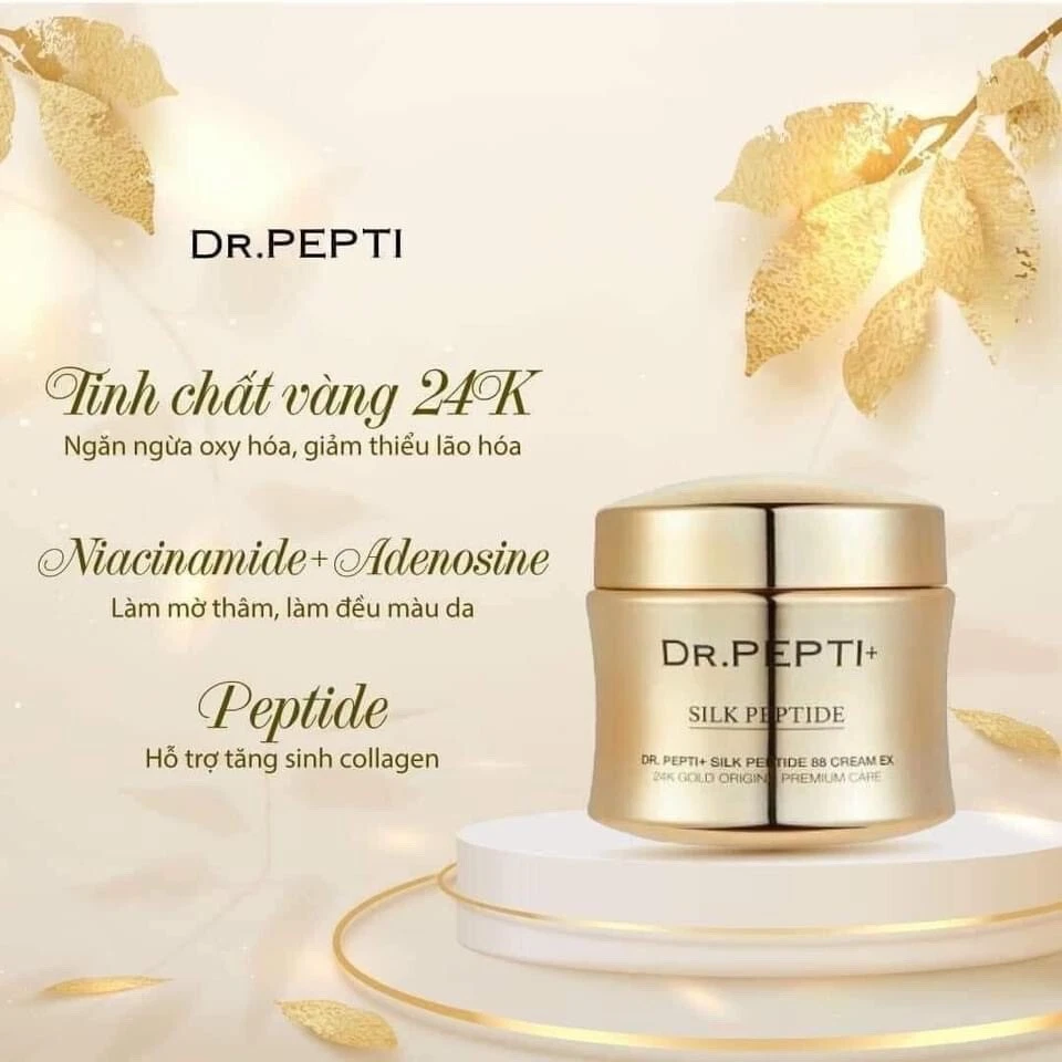 Dr.Pepti Silk Peptide 88 Cream EX - 24k Gold Origins Premium Care 88g/3.10 Oz