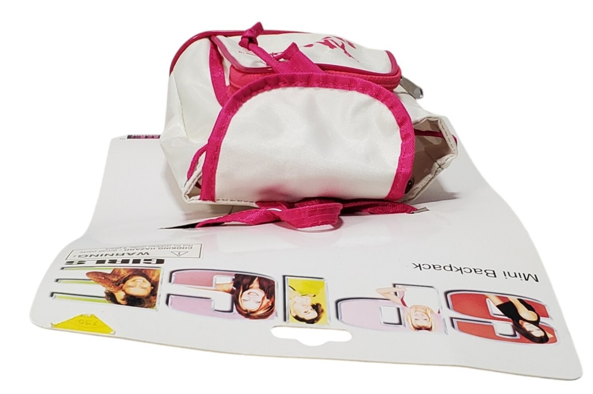 Vintage Spice Girls White & Pink Mini Backpack Toy New On