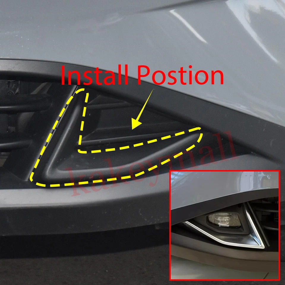 Cubierta de faro antiniebla delantero cromado para Nissan Qashqai J12 2023-2025 Foto 2 de 4