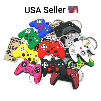 1PC PVC Play Station XBOX Game Machine Keychain & Keyring Cute Gamepad ...