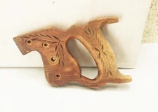 Vtg Antique Warranted superior hand saw wood handle 4 screw