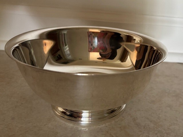 Vintage JOHN WANAMAKER Electro Silver-Plated Paul Revere Exemplar Bowl 6-1/2" D