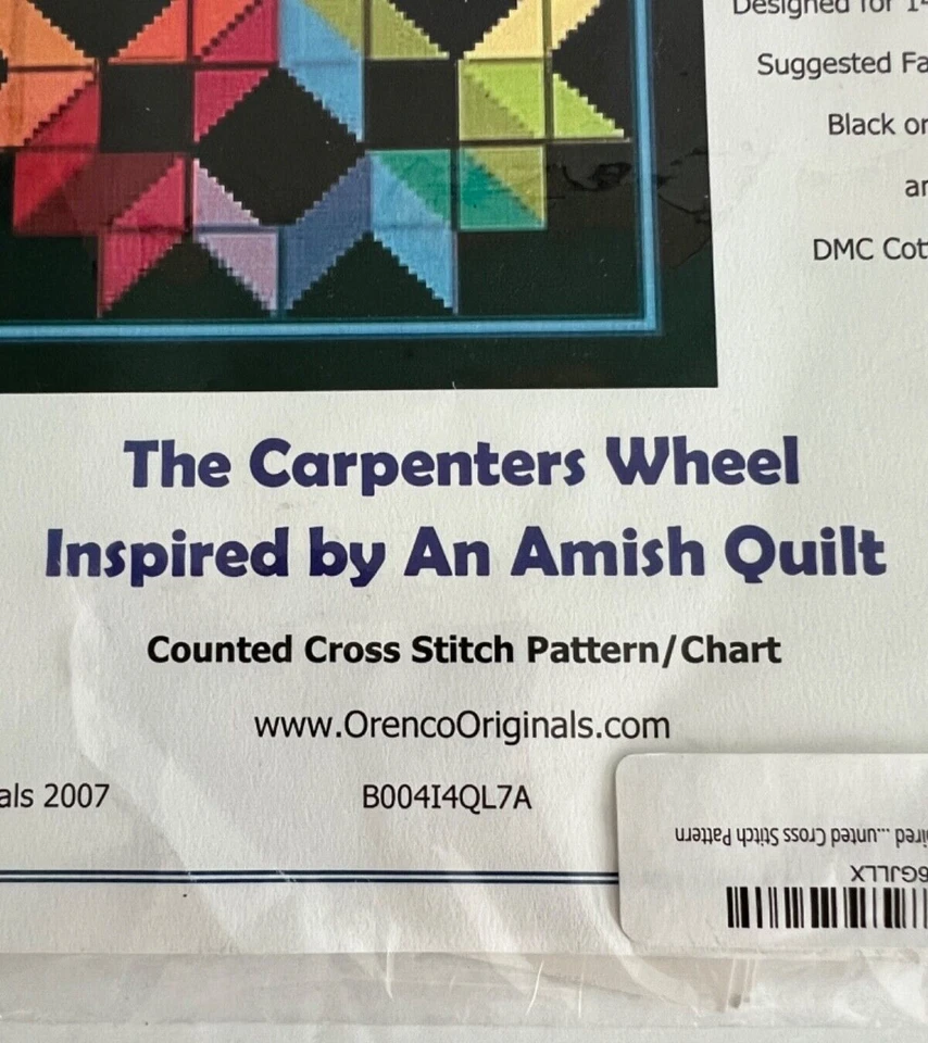 PATTERN Geometric Carpenters Wheel Counted Cross Stitch Inspired by Amish Quilt - Image 3 of 4