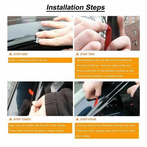 4PCS Window Visor Sun Rain Smoke Guard Vent Shade For Toyota RAV4 2013-2018 . - Picture 8 of 8