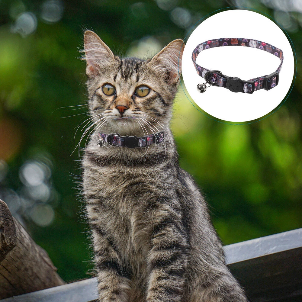 2Pcs Cat Collar Breakaway with Bell Adjustable Safety Kitten Collar for Girl