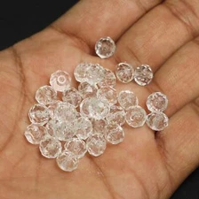 Clear Faceted Acrylic Round Beads For Jewelry Making Art & Crafts 100 Pieces
