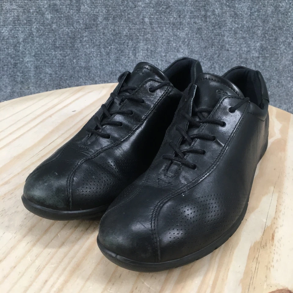 Zapatos Ecco Para Mujer 41 Babett Oxford Cuero Negro Con Cordones Cómodos Parte Superior Baja Foto 4 de 4