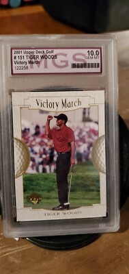 2001 Upper Deck Golf Victory March #151 Tiger Woods RC Rookie GEM  display picture 1