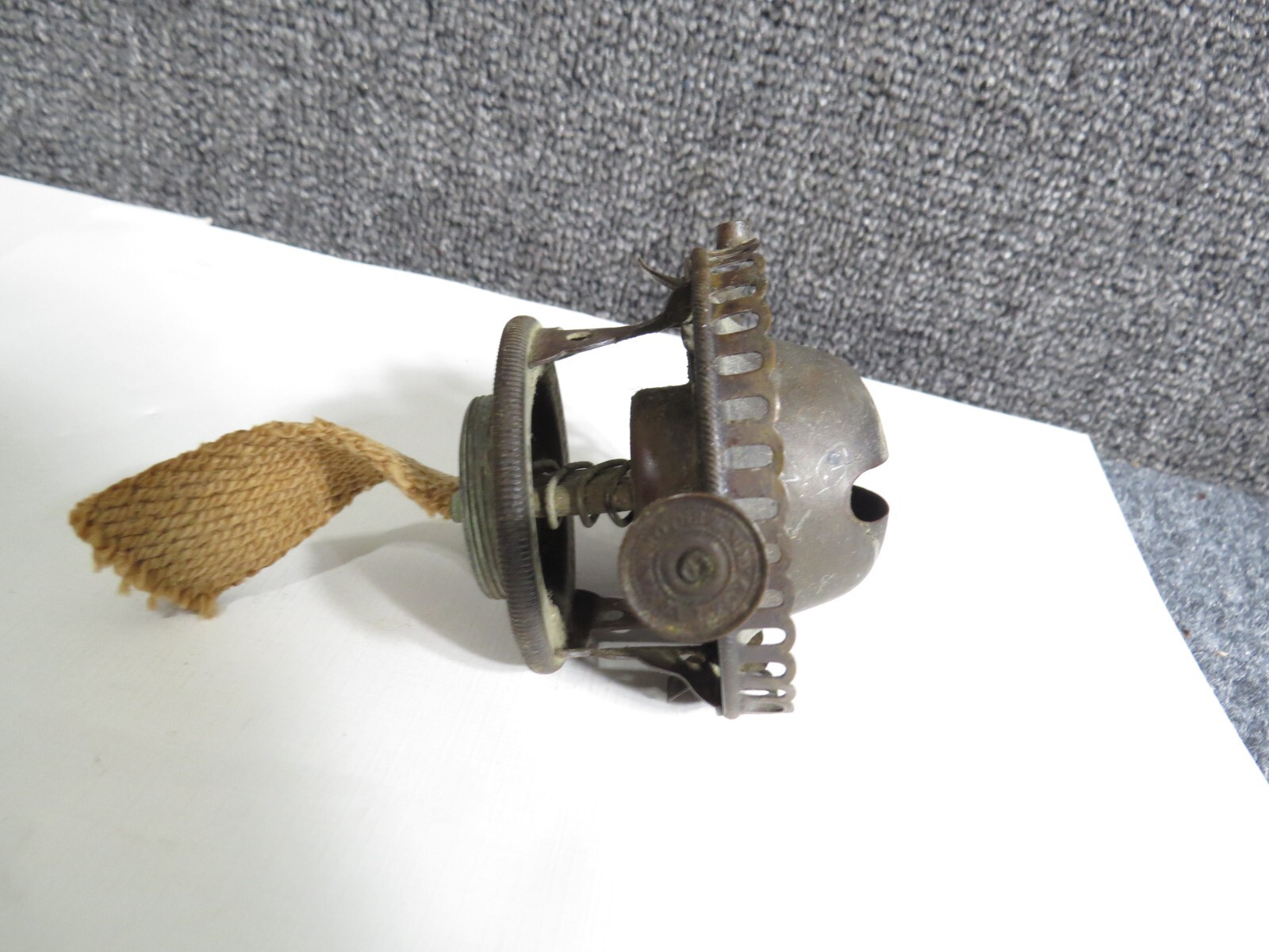 Antique brass Plume & Atwood Unique no. 2 oil lamp burner P&A Kerosene