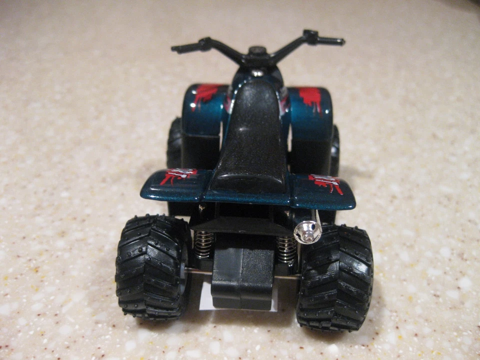 ATV QUAD DIE CAST PULL BACK ACTION NO BATTERIES ALL TERRAIN VEHICLE GREEN SHOCK - Image 4 of 4