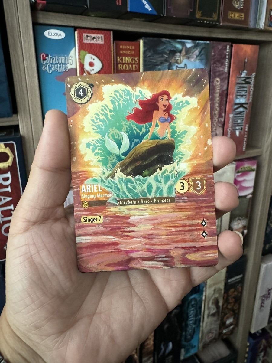 ariel lorcana cards I am sooo excited to share this newest #Lorcana card! Ariel is obviously my favorite but a little moment like this that felt reminiscent of the original fairytale was just so special